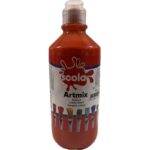 SCOLA ARTMIX TEMPERA PAINT 500ML ORANGE