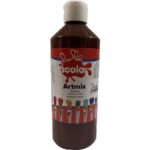 SCOLA ARTMIX TEMPERA PAINT 500ML BURNT UMBER