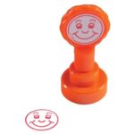 XCLAM STAMP SMILING FACE [RED INK]