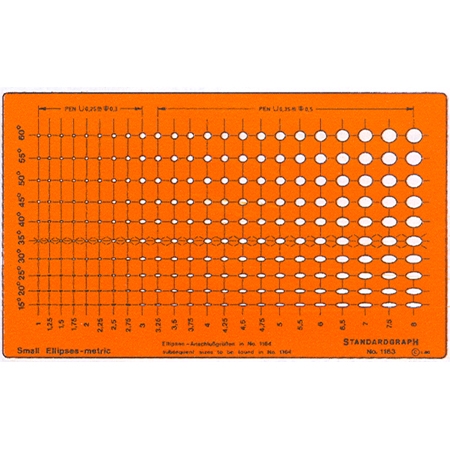 ST1163.jpg STANDARDGRAPH TEMPLATE No.1163 MINI-ELLIPSES - Image 1