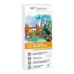 TOMBOW ABT DUAL BRUSH PEN 12PCS SET PASTEL COLOURS