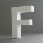 STYROFOAM LETTER 15X2CM F ENGLISH
