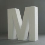 STYROFOAM LETTER 15X2CM M ENGLISH