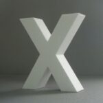 STYROFOAM LETTER 15X2CM X ENGLISH