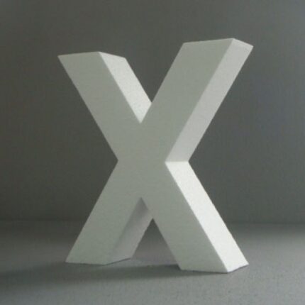 STYROFOAM LETTER 15X2CM X ENGLISH