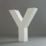 STYROFOAM LETTER 15X2CM Y ENGLISH