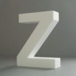 STYROFOAM LETTER 15X2CM Z ENGLISH