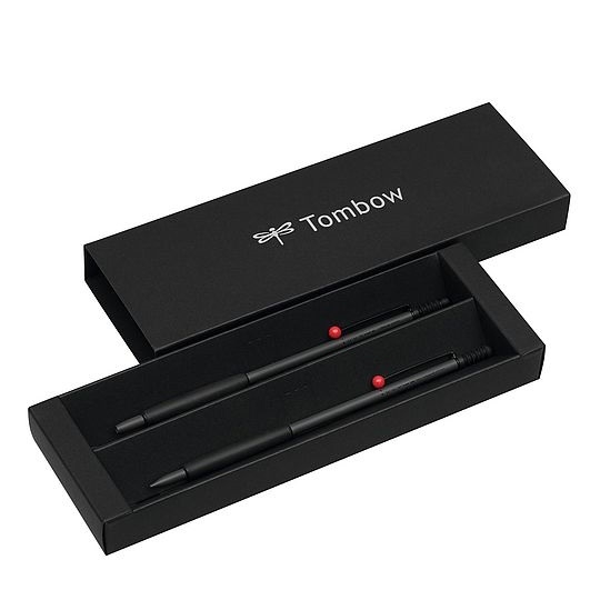 TPLZ-211-1.jpg TOMBOW BALLPOINT PEN + MECHANICAL PENCIL SET ZOOM 707 GREY/BLACK - Image 1
