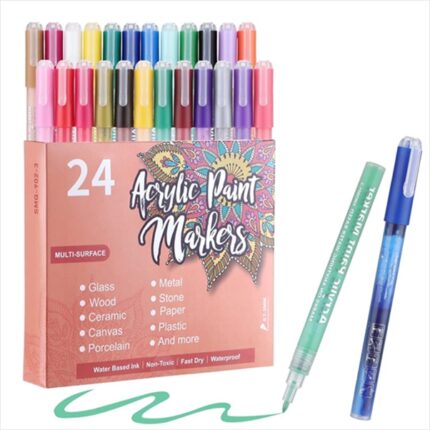 ACRYLIC MARKER 0.7MM TIP 24COL SET