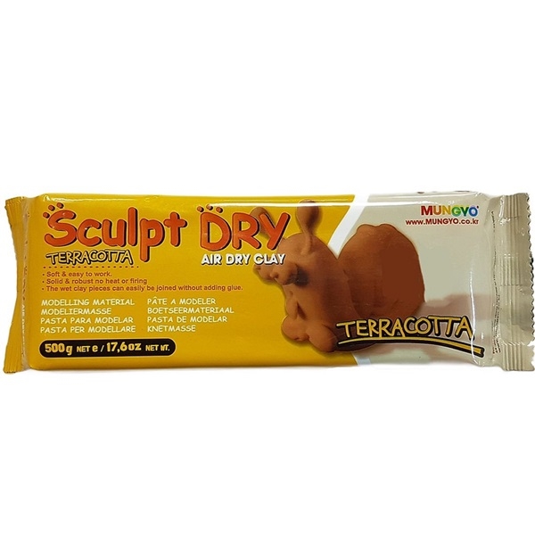MNGMT500.jpg SCULPT DRY AIR DRYING MODELLING MATERIAL 500G TERRACOTTA - Image 1