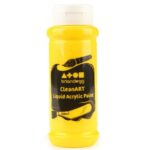 BRIANCLEGG CLEANART LIQUID ACRYLIC PAINT 500ML YELLOW