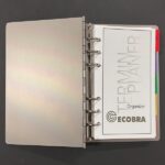 ECOBRA ALUMINIUM COVER ORGANIZER A6 [6-RING MECHANISM] 12.5X19CM SMOKE - Image 2