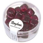RAYHER GLASS BEADS CUBE 8X9MM 18PCS VIOLET
