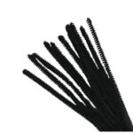 RAYHER CHENILLE PIPE CLEANER STICKS 9MM/50CM 10PCS BLACK