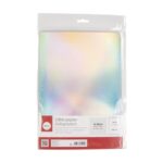 RAYHER HOLOGRAPHIC CRUSH PAPER 210G A4 10SH SILVER
