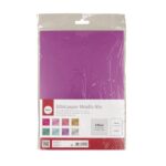 RAYHER METALLIC CRUSH PAPER 250G A4 8SH COLOURED
