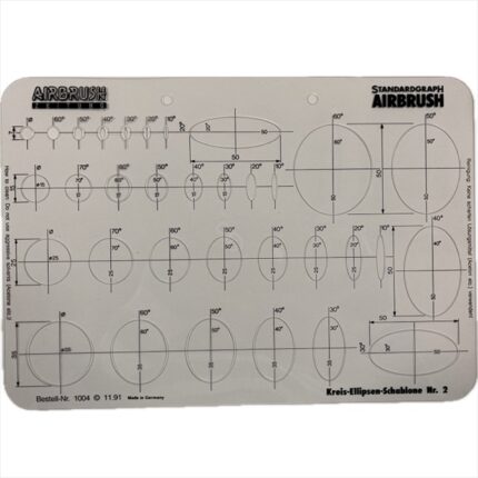STANDARDGRAPH AIRBRUSH TEMPLATE No.1004 ISOMETRIC ELLIPSE 2