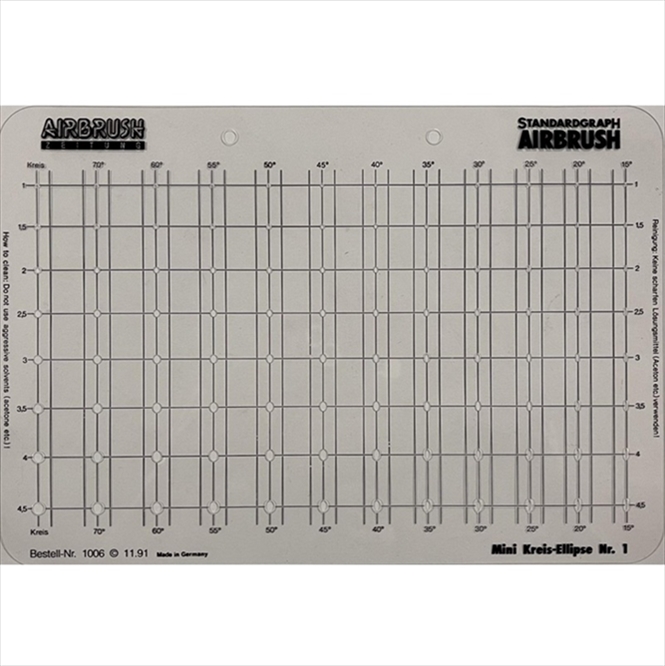 ST1006.jpg STANDARDGRAPH AIRBRUSH TEMPLATE No.1006 MINI CIRCLE-ELLIPSE 1 - Image 1