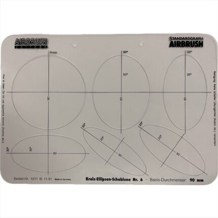 STANDARDGRAPH AIRBRUSH TEMPLATE No.1011 CIRCLE-ELLIPSE 6