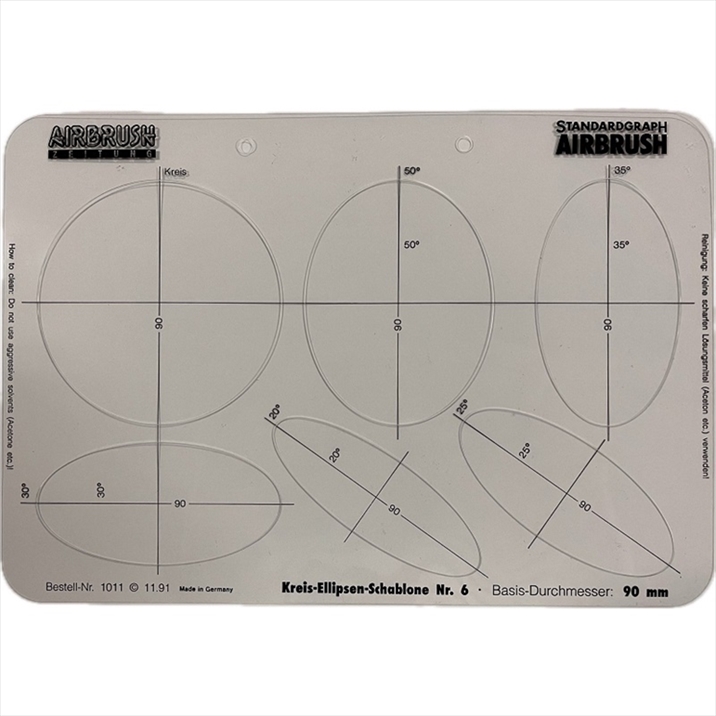 ST1011.jpg STANDARDGRAPH AIRBRUSH TEMPLATE No.1011 CIRCLE-ELLIPSE 6 - Image 1