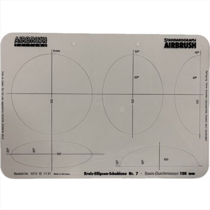STANDARDGRAPH AIRBRUSH TEMPLATE No.1012 CIRCLE-ELLIPSE 7