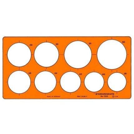 STANDARDGRAPH TEMPLATE No.1325 CIRCLES D.38-60MM