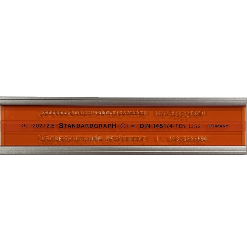 ST202-25.jpg STANDARDGRAPH LETTERING GUIDE No.202/2.5MM - Image 1
