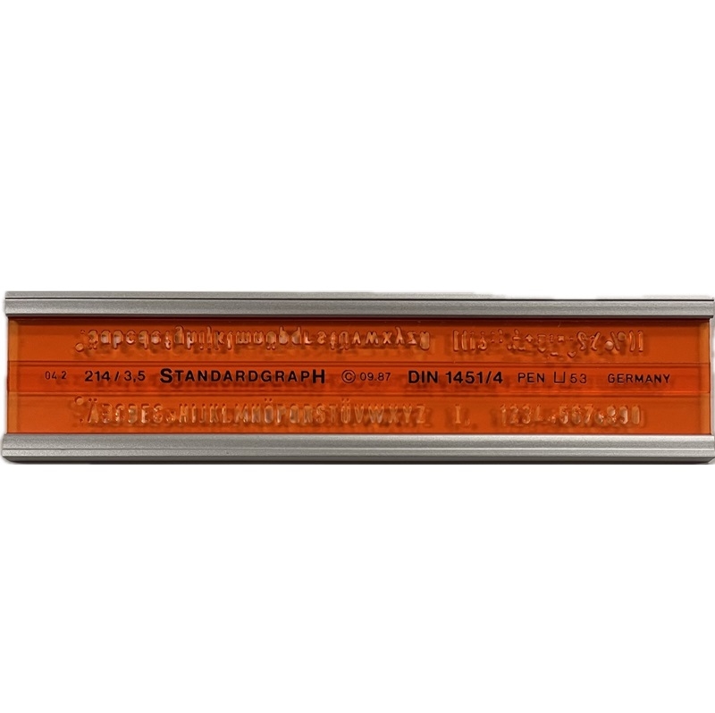 ST214-35.jpg STANDARDGRAPH LETTERING GUIDE No.214/3.5MM - Image 1
