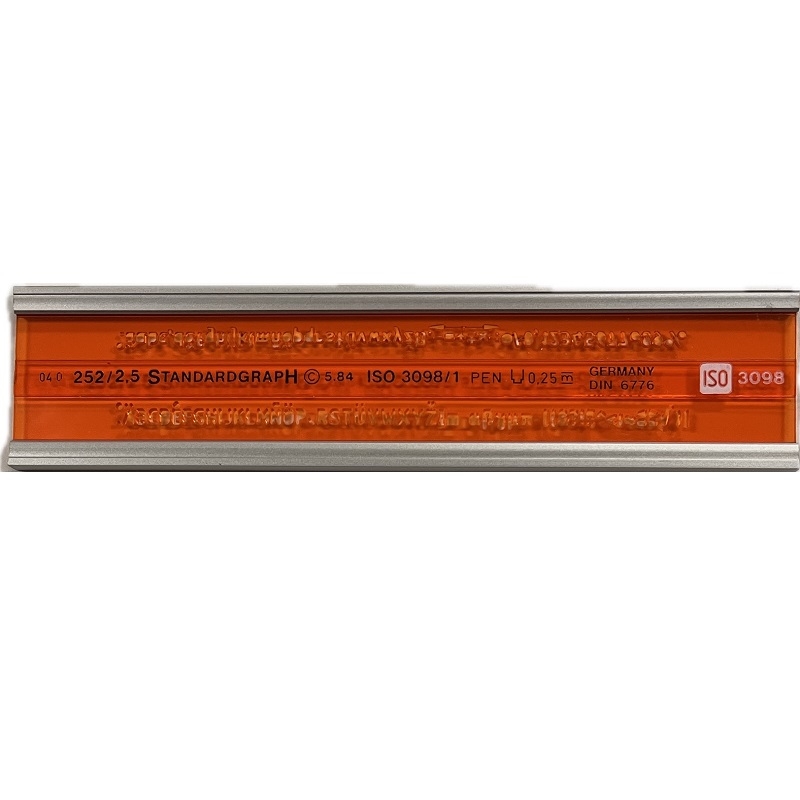 ST252-2.5.jpg STANDARDGRAPH LETTERING GUIDE No.252/2.5MM - Image 1