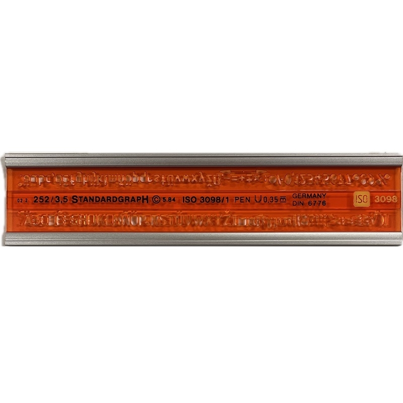 ST252-3.5.jpg STANDARDGRAPH LETTERING GUIDE No.252/3.5MM - Image 1