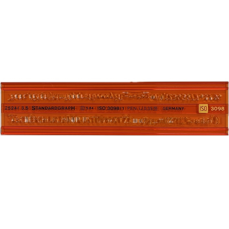 ST2524-3.5.jpg STANDARDGRAPH LETTERING GUIDE No.2524/3.5MM - Image 1