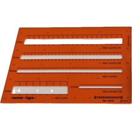 STANDARDGRAPH TEMPLATE No.4260 CUT SLOTS/GUIDES