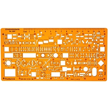 ST4367.jpg STANDARDGRAPH TEMPLATE No.4367 HYDRAULIC PNEUMATIC FLUID FLOW CONTROL - Image 1