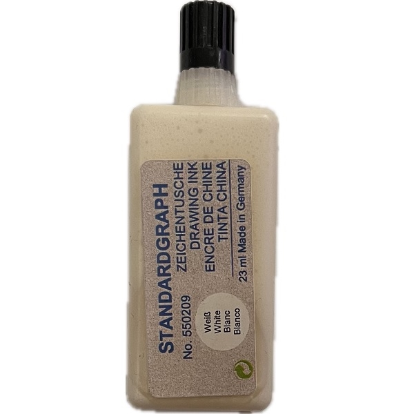 ST550209.jpg STANDARDGRAPH DRAWING INK 23ML WHITE - Image 1