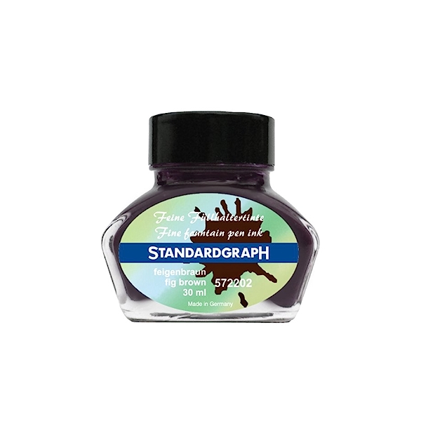 ST572202.jpg STANDARDGRAPH FINE PEN INK 30ML FIG BROWN - Image 1