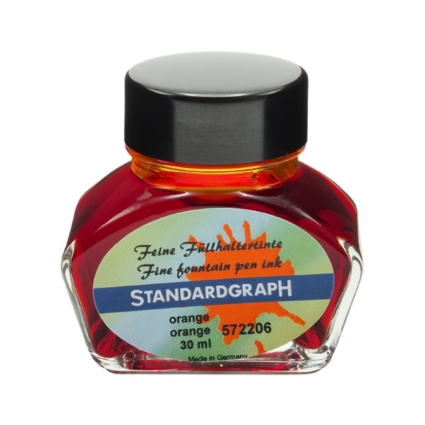 ST572206.jpg STANDARDGRAPH FINE PEN INK 30ML ORANGE - Image 1