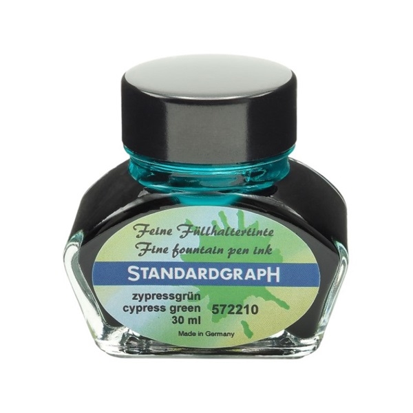 ST572210.jpg STANDARDGRAPH FINE PEN INK 30ML CYPRESS GREEN - Image 1