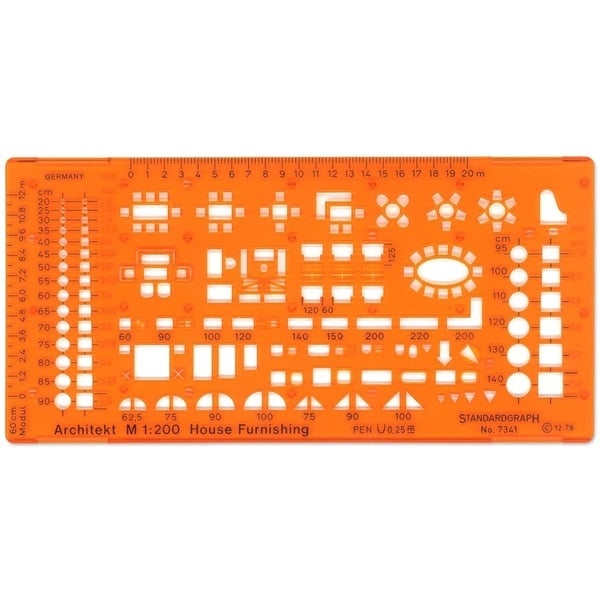 ST7341.jpg STANDARDGRAPH TEMPLATE No.7341 1:200 HOUSE FURNISHING - Image 1