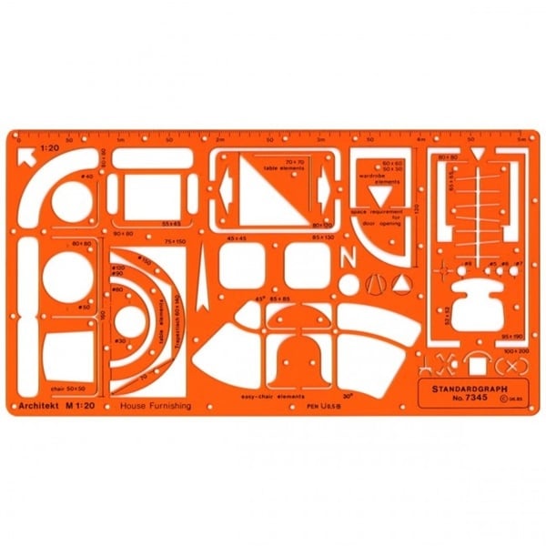 ST7345.jpg STANDARDGRAPH TEMPLATE No.7345 1:20 ARCHITECTS FURNITURE - Image 1