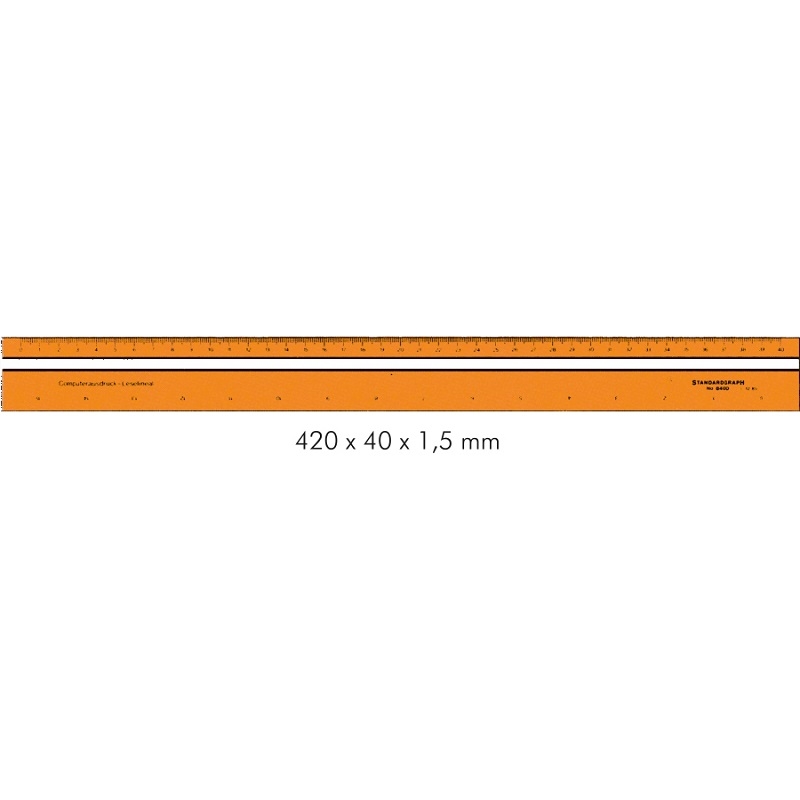 ST8400.jpg STANDARDGRAPH PLASTIC SCALE 420X40X1.5MM No.8400 - Image 1