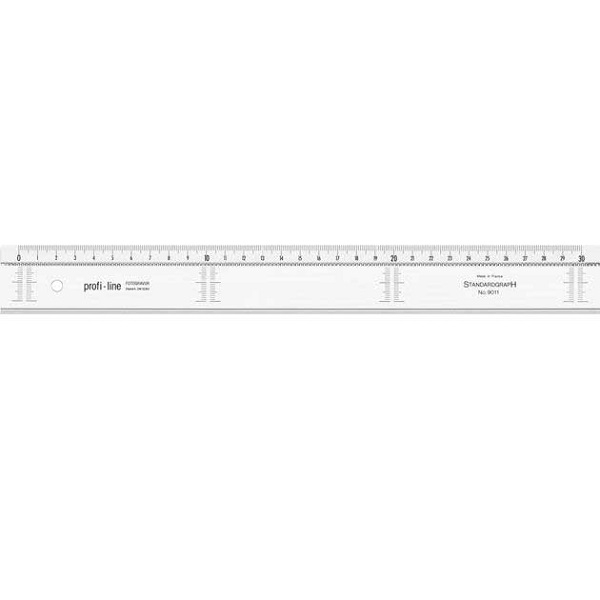 ST9011.jpg STANDARDGRAPH PLASTIC RULER 30CM No.9011 - Image 1