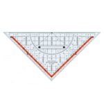 STANDARDGRAPH SET SQUARE TRIANGLE 23CM/180DGR No.9200 [WITH HOLDER]