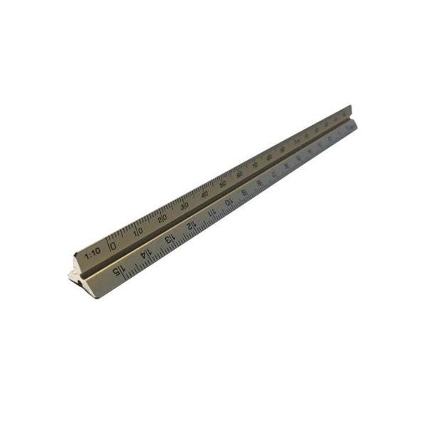 ST9405-15.jpg STANDARDGRAPH TRIANGULAR SCALE RULER ALUMINIUM No.9405-15CM - Image 1