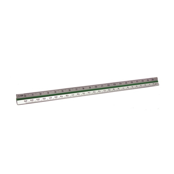 ST9405-20.jpg STANDARDGRAPH TRIANGULAR SCALE RULER ALUMINIUM No.9405-20CM - Image 1