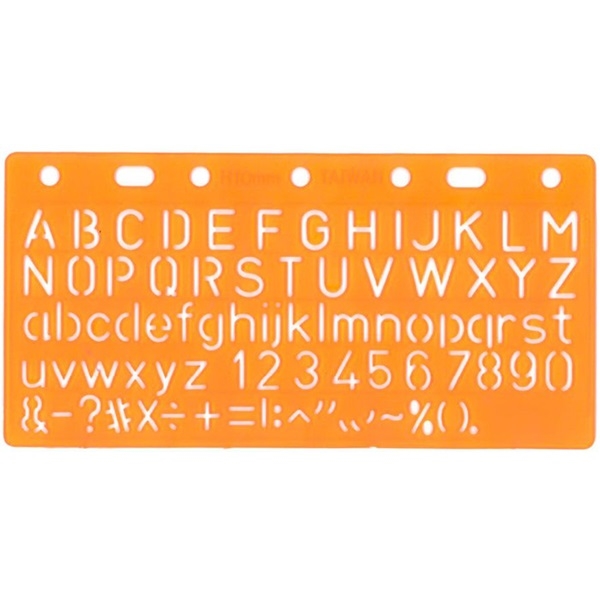 STHX91019.jpg STANDARDGRAPH LETTERING STENCIL 10MM - Image 1