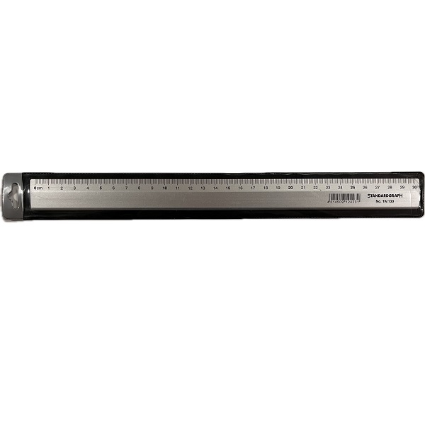STTA-130.jpg STANDARDGRAPH ALUMINIUM RULER 30CM - Image 1