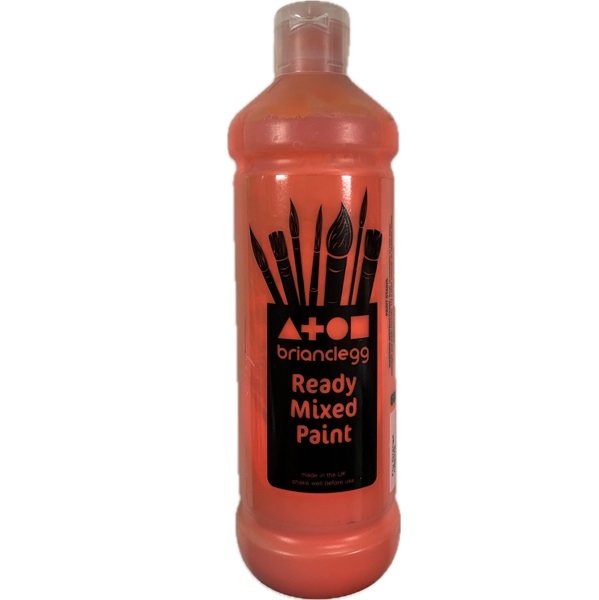 BCAR8335.jpg BRIANCLEGG READY MIXED TEMPERA PAINT 600ML FLUO ORANGE - Image 1