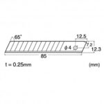 NT CUTTER SPARE BLADES BH1P 0.25MM 20PCS - Image 3