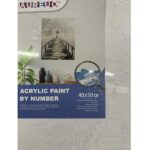 AUREUO ACRYLIC PAINT BY NUMBER STRETCHED CANVAS SET 40X50CM [WOODEN BRIDGE]