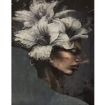 AUREUO ACRYLIC PAINT BY NUMBER STRETCHED CANVAS SET 40X50CM [WOMAN PROFILE] - Image 2